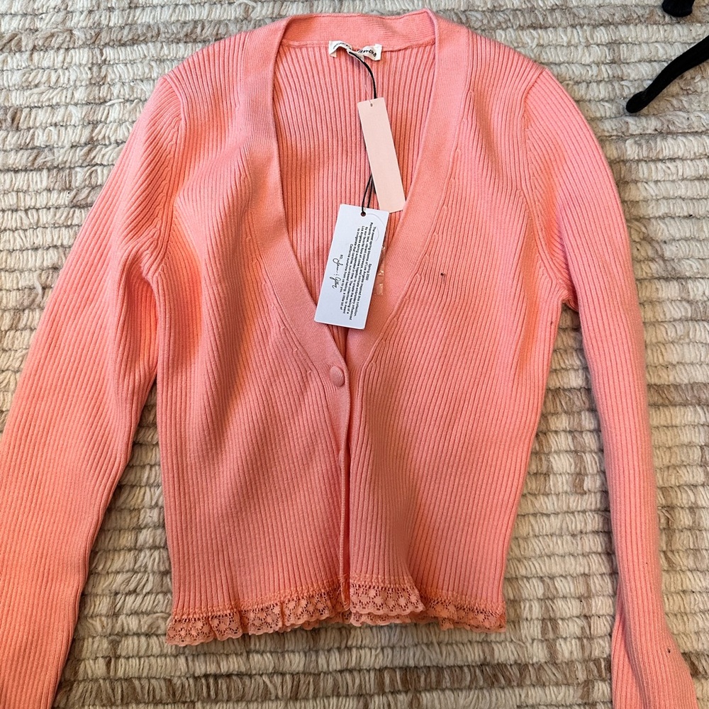 For love & lemons pink sweater
